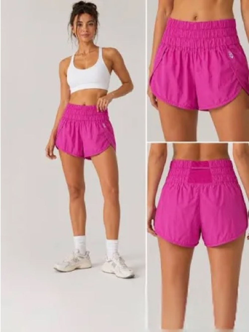 Free People Hot Pink Athletic Running Shorts